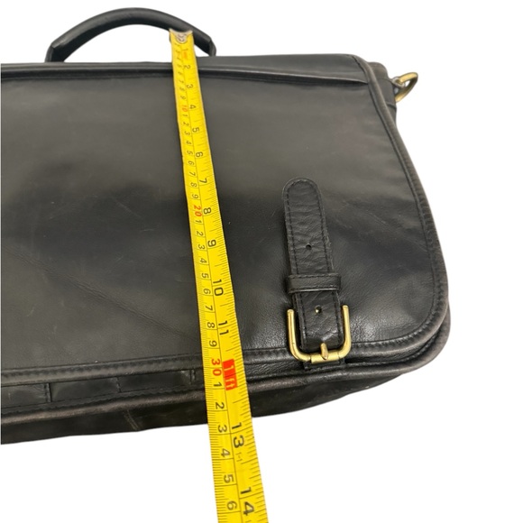 Vintage Coach Leather Briefcase Bag With Buckle Closures - Picture 7 of 10